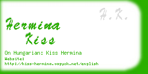 hermina kiss business card
